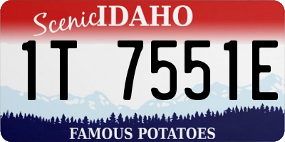 ID license plate 1T7551E