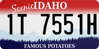 ID license plate 1T7551H