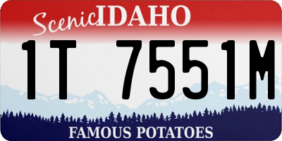 ID license plate 1T7551M