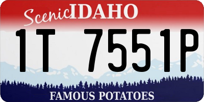 ID license plate 1T7551P