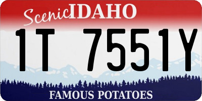 ID license plate 1T7551Y
