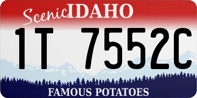 ID license plate 1T7552C