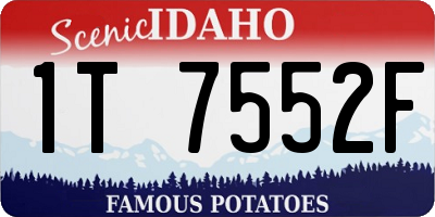ID license plate 1T7552F