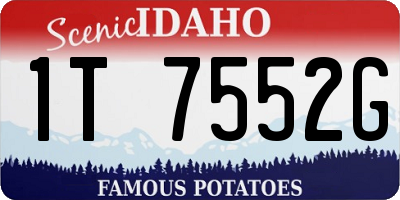 ID license plate 1T7552G