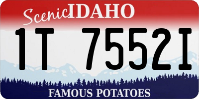 ID license plate 1T7552I