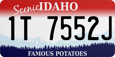 ID license plate 1T7552J