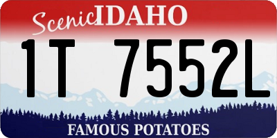 ID license plate 1T7552L