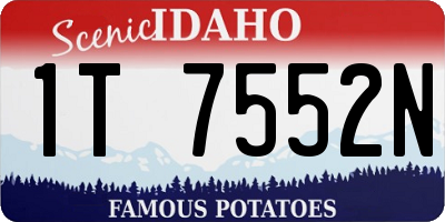 ID license plate 1T7552N