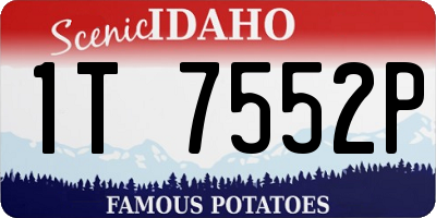 ID license plate 1T7552P