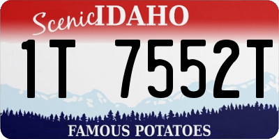 ID license plate 1T7552T