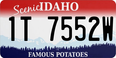 ID license plate 1T7552W