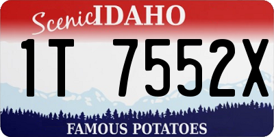 ID license plate 1T7552X