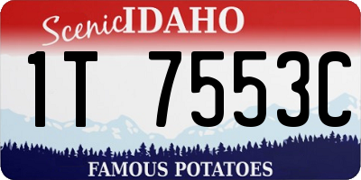 ID license plate 1T7553C