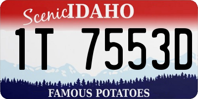 ID license plate 1T7553D