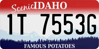 ID license plate 1T7553G