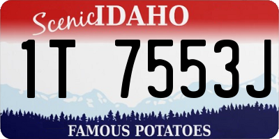 ID license plate 1T7553J
