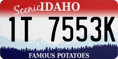 ID license plate 1T7553K
