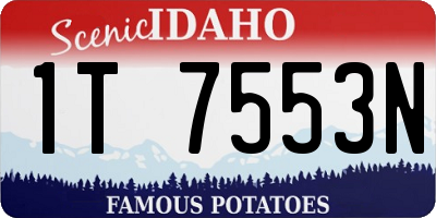 ID license plate 1T7553N