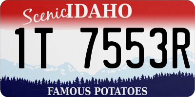 ID license plate 1T7553R