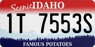 ID license plate 1T7553S