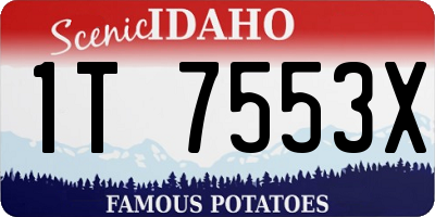ID license plate 1T7553X