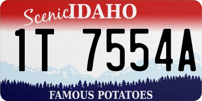ID license plate 1T7554A