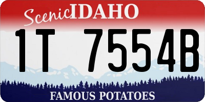 ID license plate 1T7554B