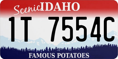 ID license plate 1T7554C