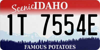 ID license plate 1T7554E