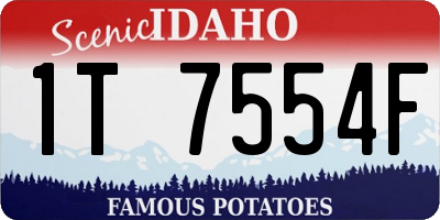 ID license plate 1T7554F