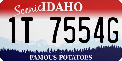 ID license plate 1T7554G