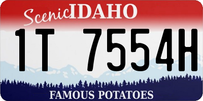 ID license plate 1T7554H