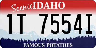 ID license plate 1T7554I