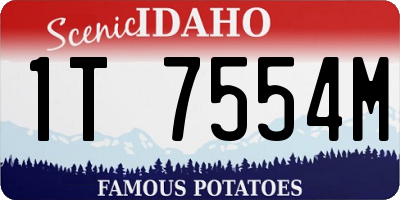 ID license plate 1T7554M