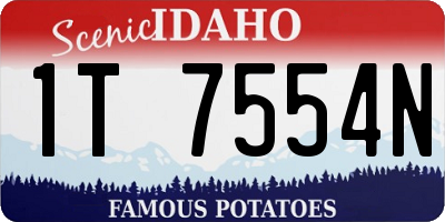 ID license plate 1T7554N