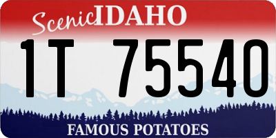 ID license plate 1T7554O