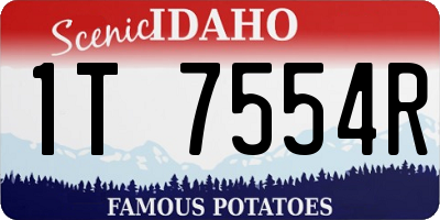 ID license plate 1T7554R