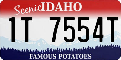 ID license plate 1T7554T