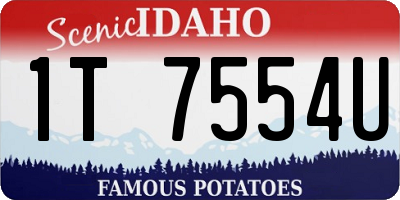 ID license plate 1T7554U