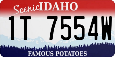 ID license plate 1T7554W