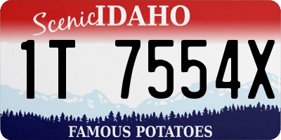 ID license plate 1T7554X