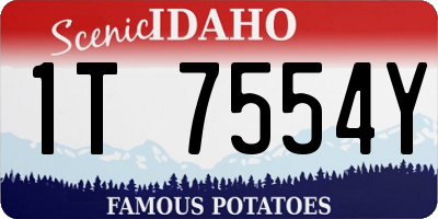 ID license plate 1T7554Y
