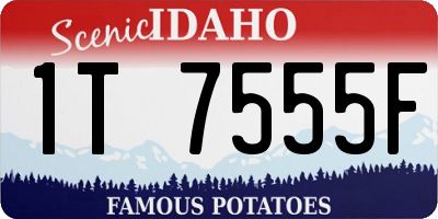 ID license plate 1T7555F