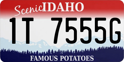 ID license plate 1T7555G