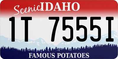 ID license plate 1T7555I