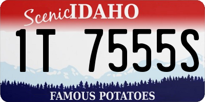ID license plate 1T7555S