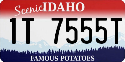 ID license plate 1T7555T