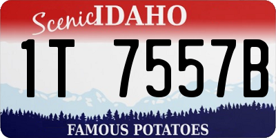 ID license plate 1T7557B