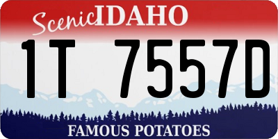 ID license plate 1T7557D