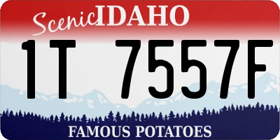 ID license plate 1T7557F